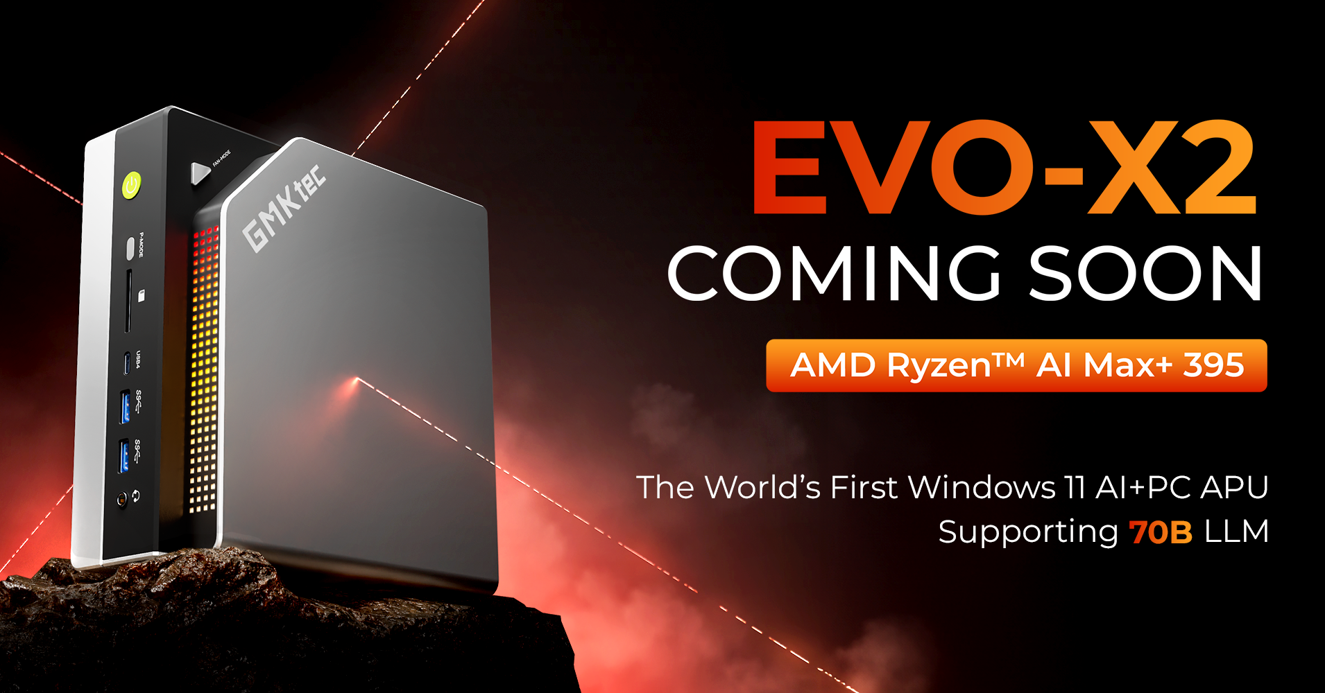 🔥 GMKtec EVO-X2 – Coming soon: The world's first AI+ mini