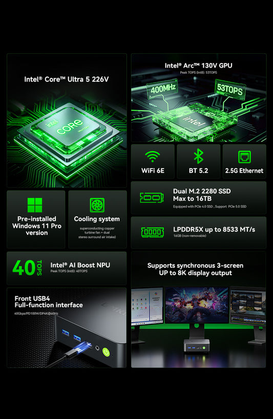 GMKtec NucBox K17 Intel® Core™ Ultra 5 226V Mini PC