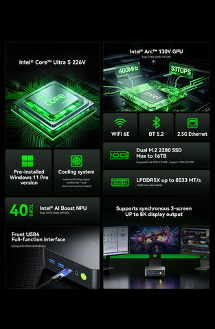 GMKtec NucBox K17 Intel® Core™ Ultra 5 226V Mini PC