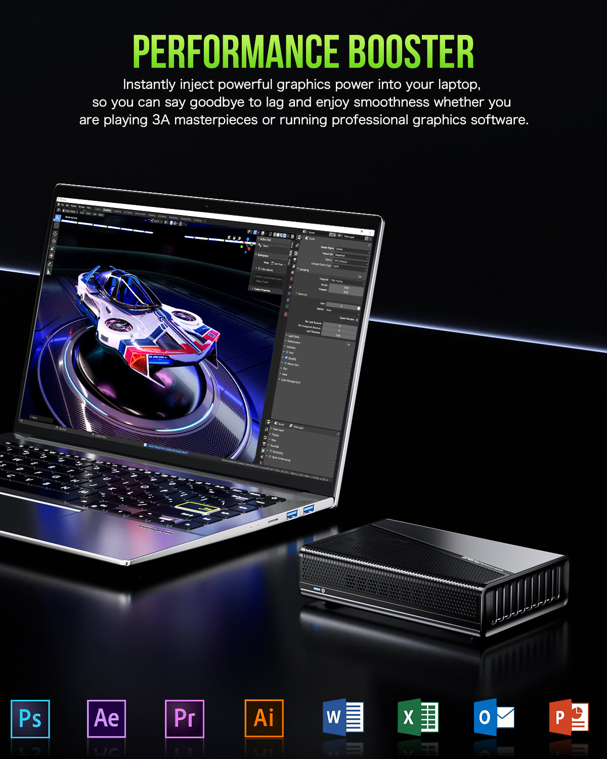 GMKtec AD-GP1 AMD Radeon 7600M XT External GPU Docking Station