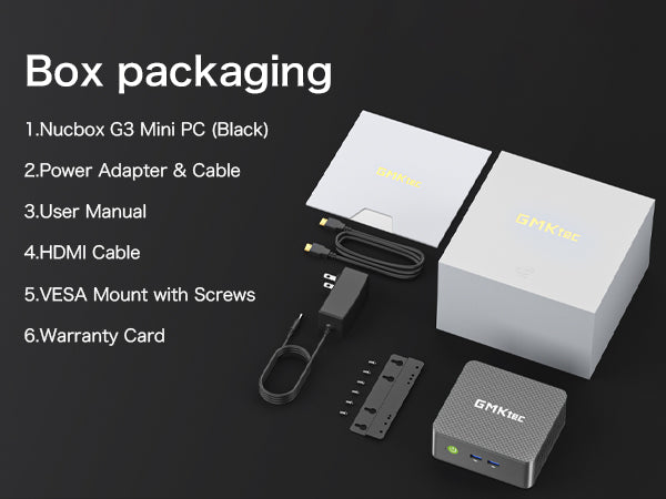 GMKtec Nucbox G3 N100,容量256GB,windows11 NucBox G3--Most Cost-Effective Mini PC With Intel N100 Processor