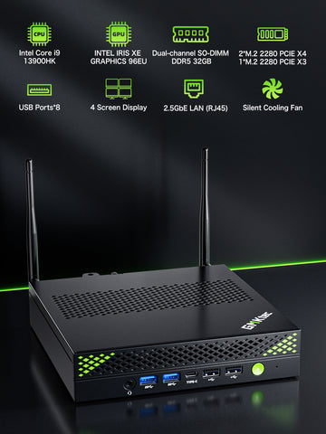 Mini PC GMKtec NucBox K10 con Intel® Core i9-13900HK de 13.ª generación