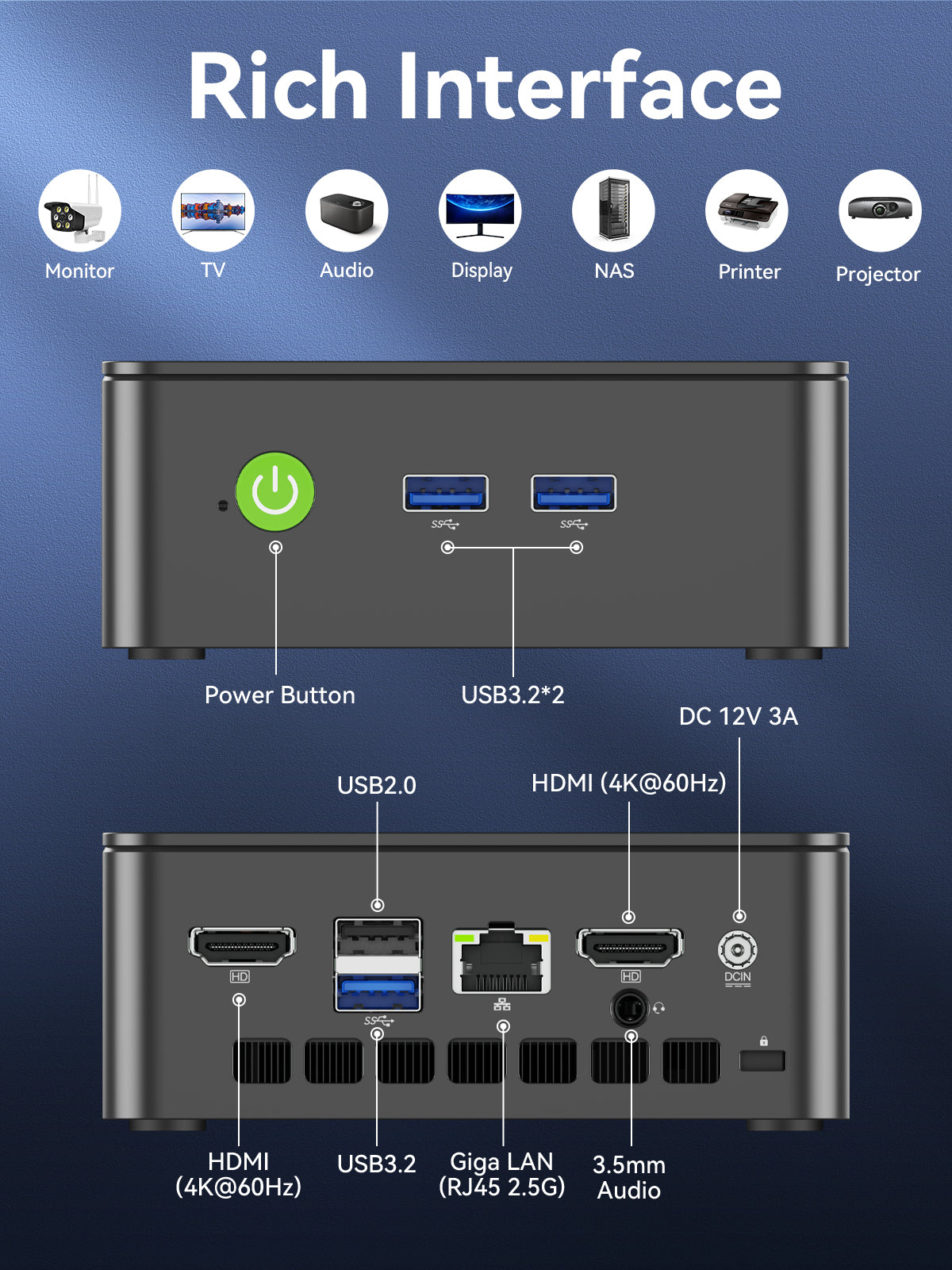 GMKtec G3S Intel Alder Lake N95 Mini-PC