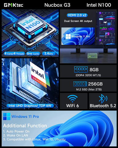 GMKtec NucBox G3 Plus Intel® Twin Lake N150
