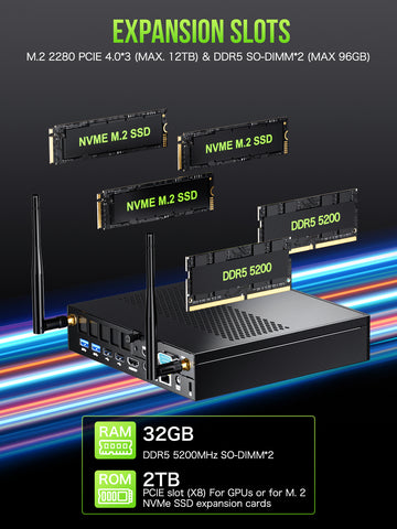 Mini PC GMKtec NucBox K10 con Intel® Core i9-13900HK de 13.ª generación