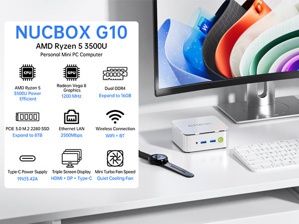 Mini-PC GMKtec NucBox G10 AMD® Ryzen™ 5 3500U