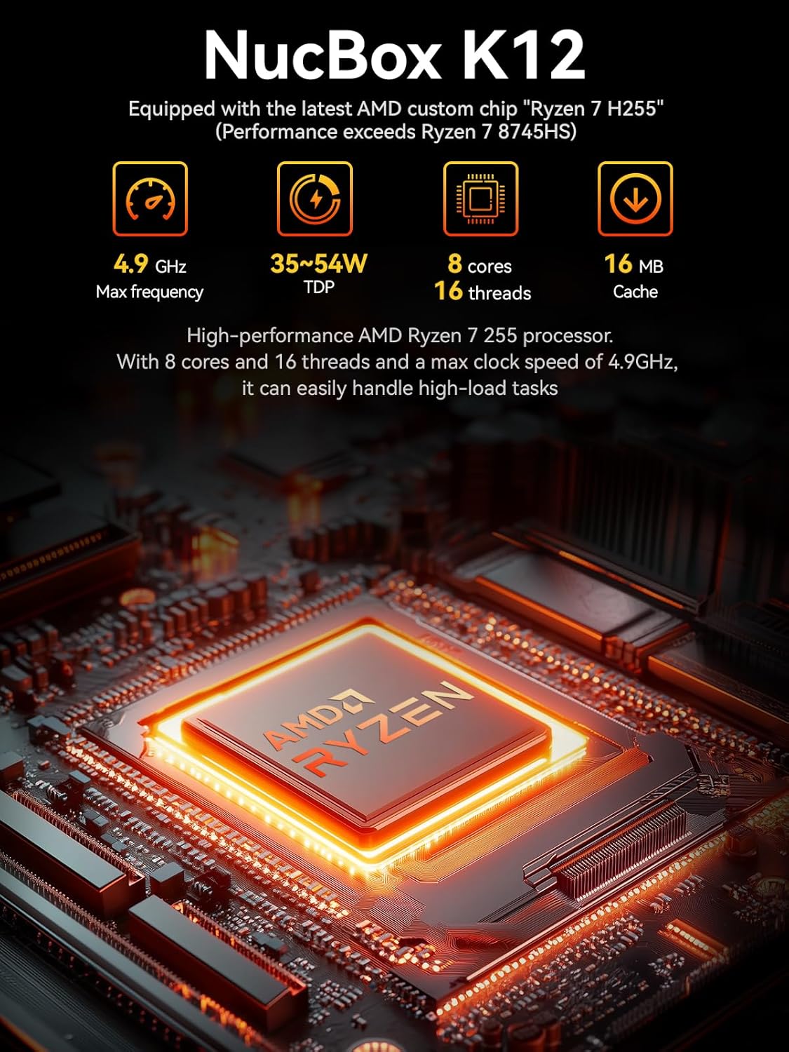 GMKtec NucBox K12 AMD Ryzen™ 7 H 255 Mini PC