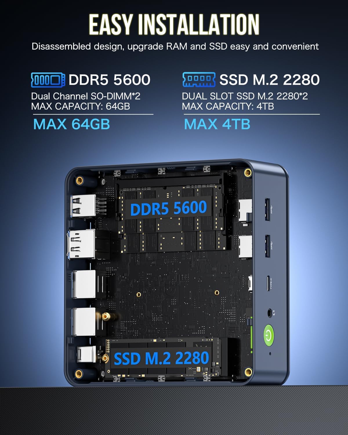Caja Nuc de GMKtec M6 Ultra Mini PC AMD Ryzen 5 7640HS