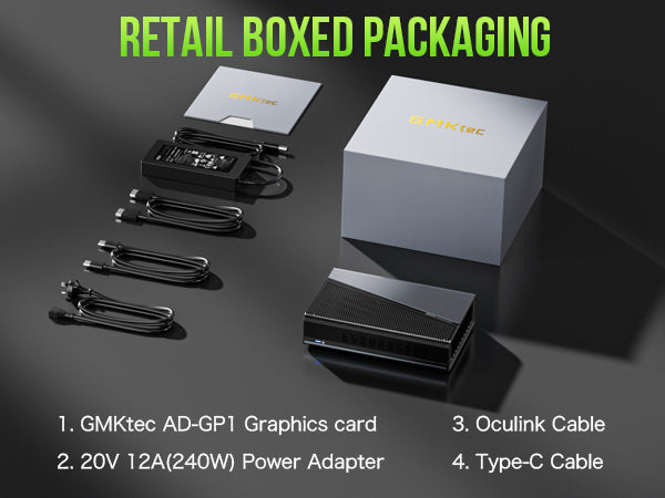 その他 GMKtec AD-GP1 eGPU AMD RX 7600M XT GMKtec AD-GP1 AMD Radeon 7600M XT External GPU Docking Station