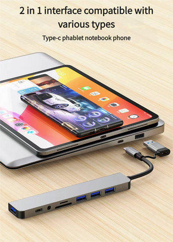 8-in-1 USB Hub Docking Station