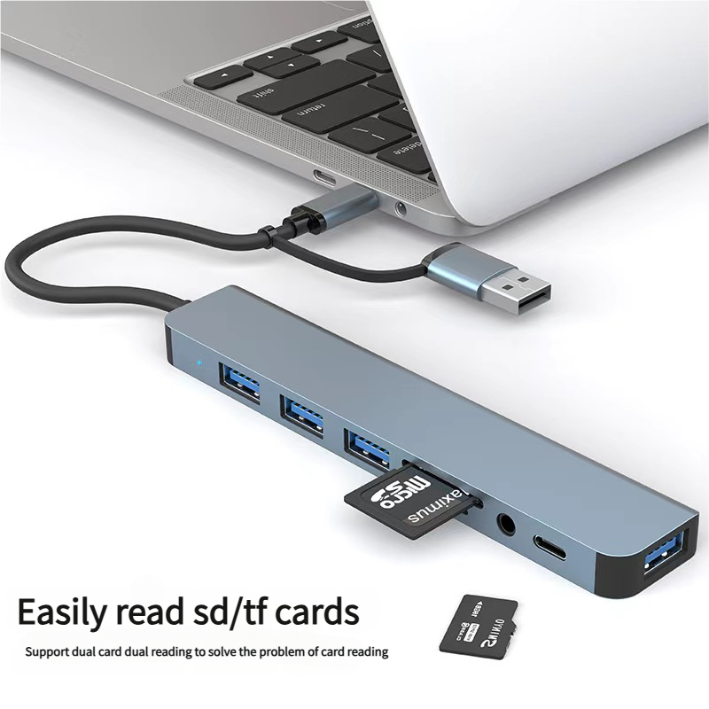 8-in-1 USB Hub Docking Station