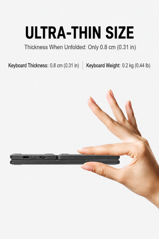 Triple-Folding Bluetooth Mini Wireless Keyboard