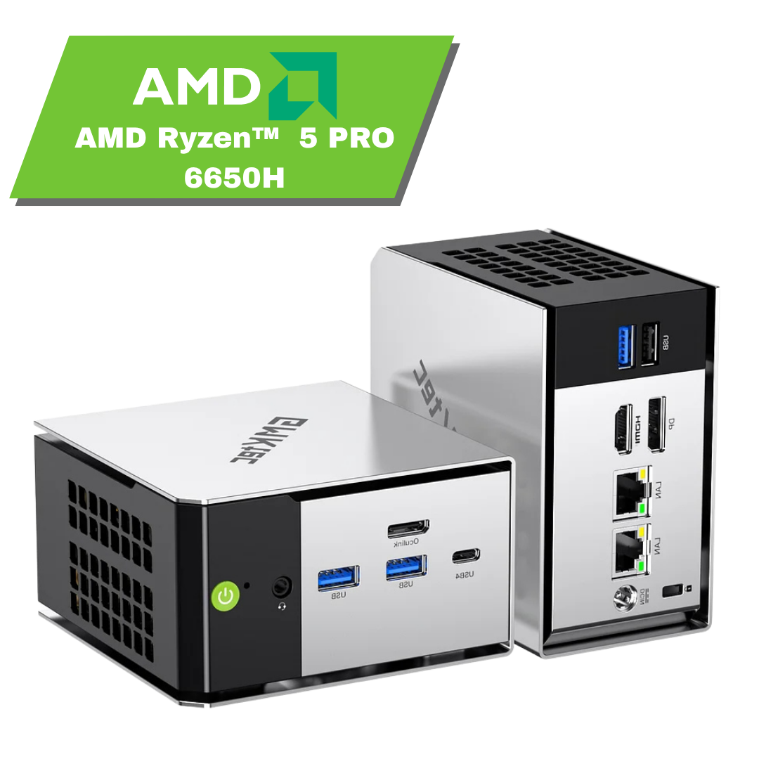 GMKtec Nucbox M8 AMD Ryzen™ 5 PRO 6650H Mini PC (Black)