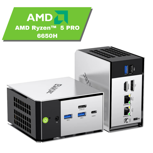 GMKtec Nucbox M8 AMD Ryzen™ 5 PRO 6650H Mini PC (Black)