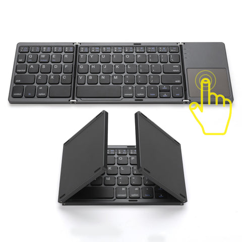 Triple-Folding Bluetooth Mini Wireless Keyboard