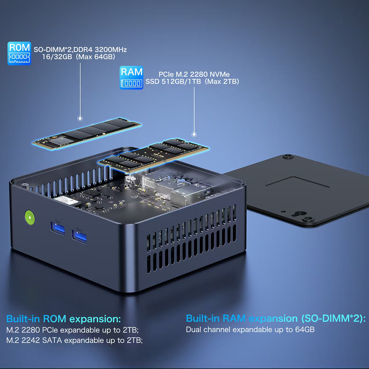 GMKtec NucBox M2 Mini PC Intel® 11th Core™ i7 11390H