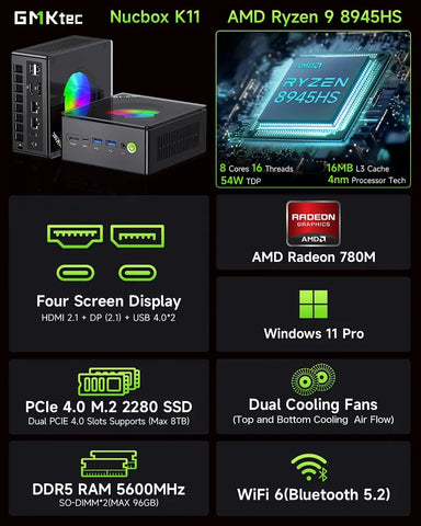 GMKtec NucBox K11 AMD Ryzen™ 9 8945HS