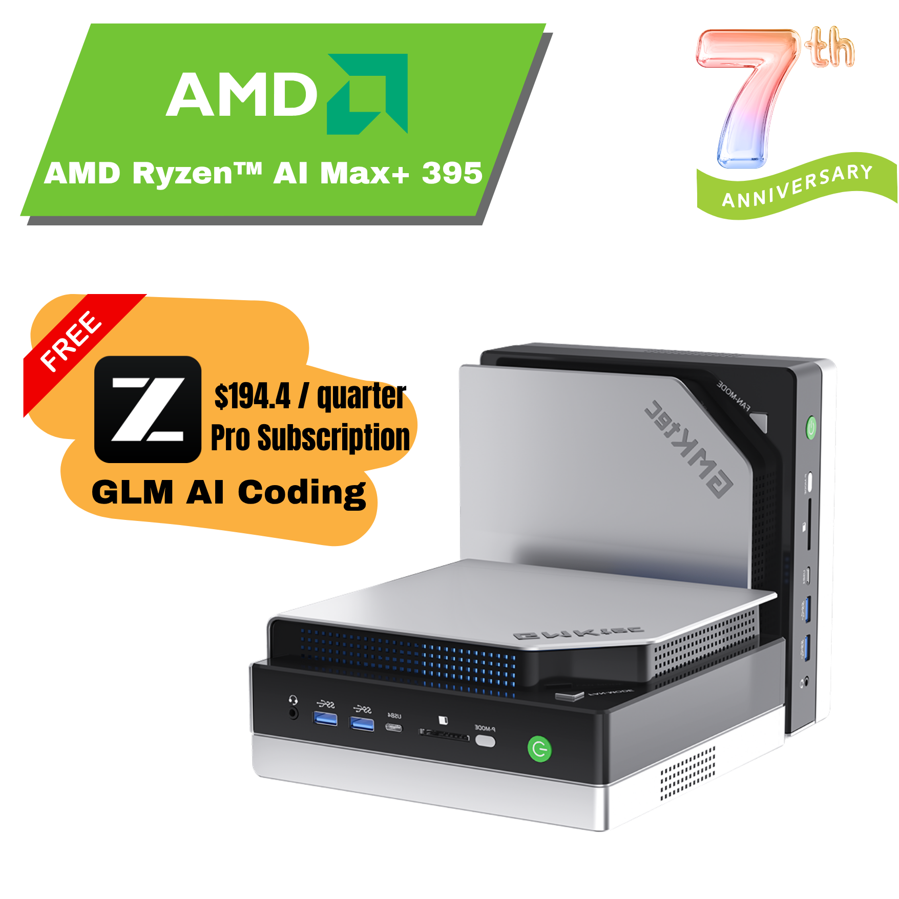 Depósito prepago | GMKtec EVO-X2 AMD Ryzen™ AI Max+ 395