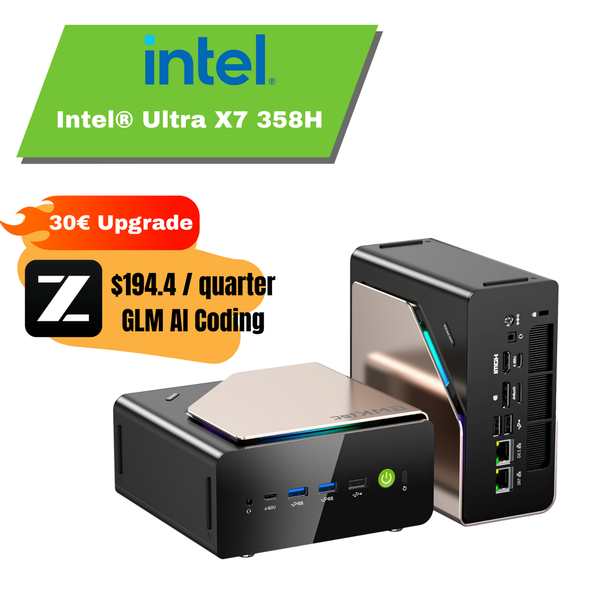 GMKtec EVO-T2 Intel Core Ultra X9 388H / X7 358H Mini PC